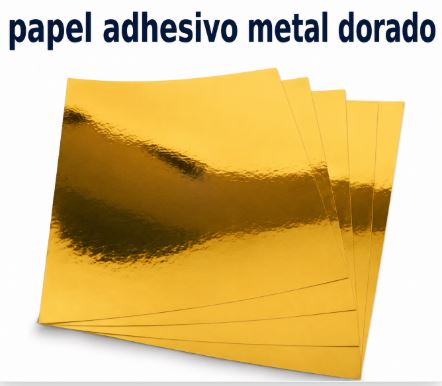 papel adhesivo metal dorado 2